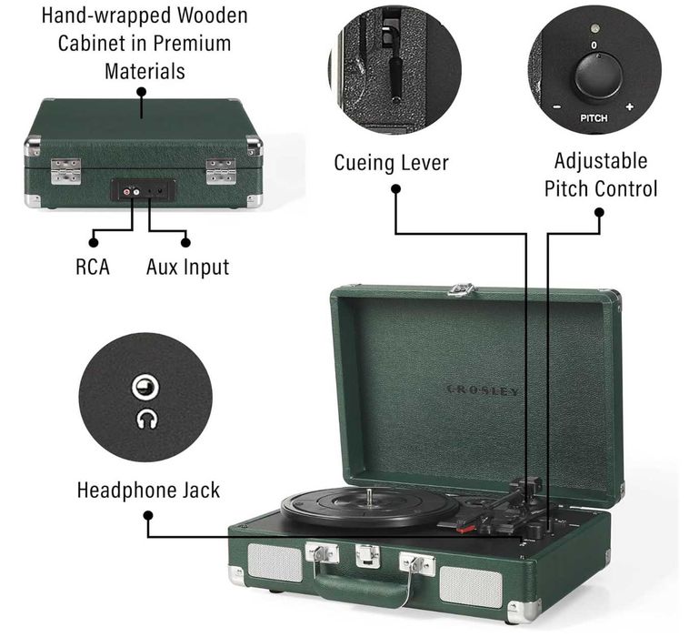 Crosley CR8005F-EM Cruiser Plus Record Player