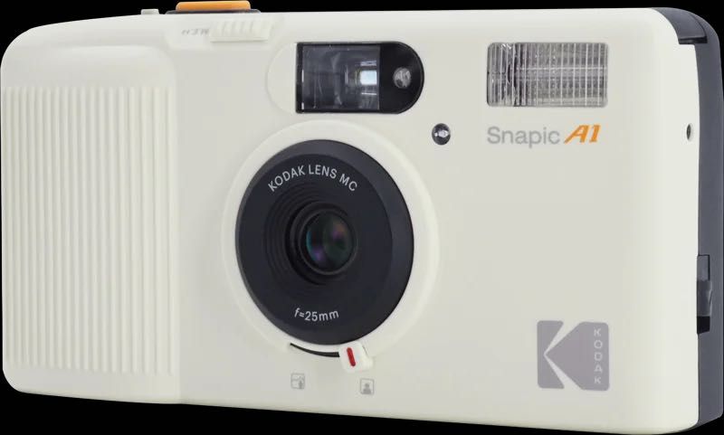 Aparat foto cu film KODAK Snapic A1,35 mm, focalizare 2 zone, (pachet cu film 24exp), alb ivory),sigilat