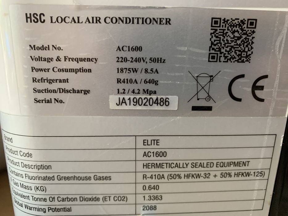 Are Conditionat Mobil (Elite AC1600)