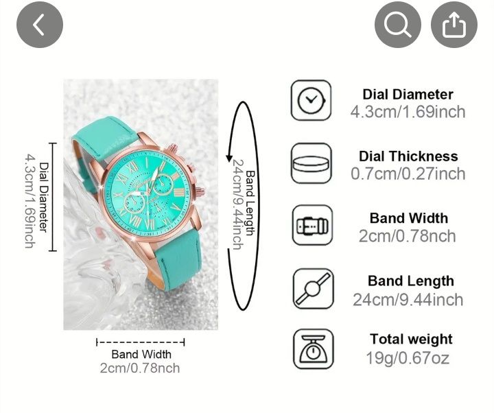 Комплект от часовник с кварцов механизъм с браслет от циркон с форма н