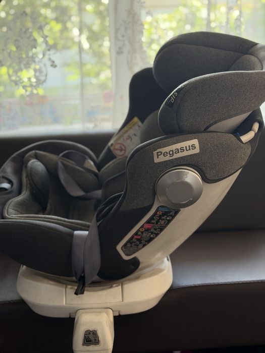 Scaun auto, Pegasus, Isofix, rotativ 360 grade, Light & Dark Grey