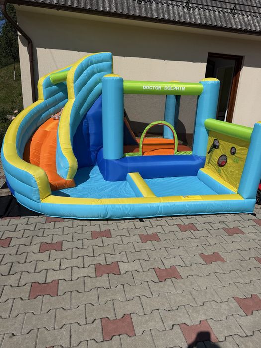Tobogan gonflabil de inchiriat cu mini piscina