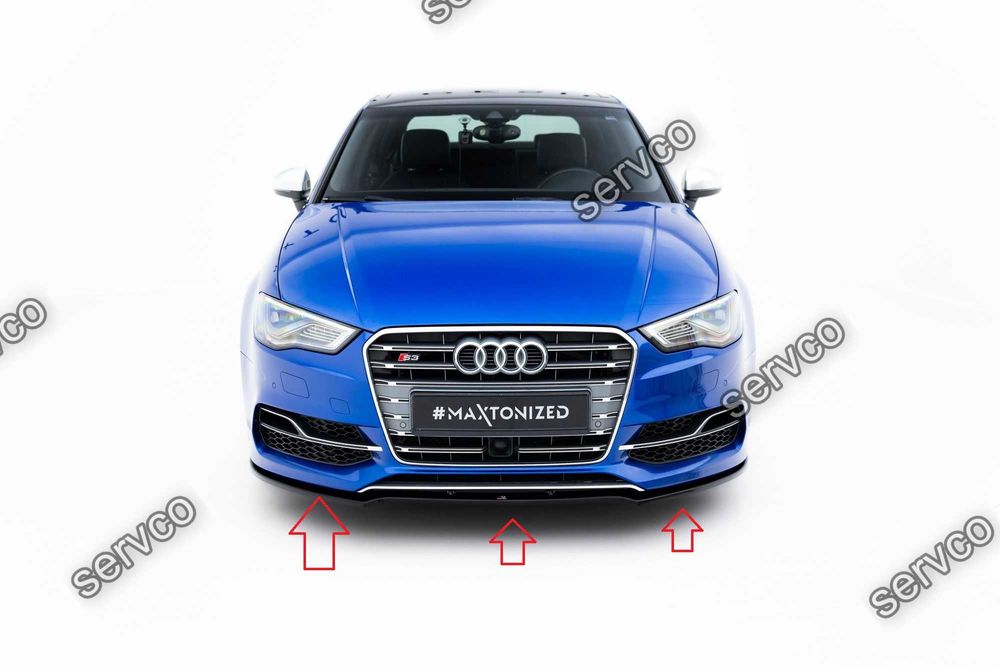 Prelungire splitter bara fata Audi S3 A3 S-Line 8V 2013-2016 v14 - Maxton Design