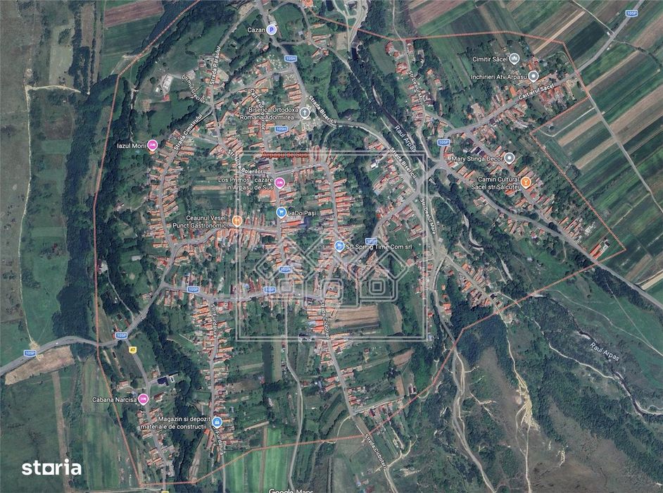 Teren intravilan de vanzare in Arpasu de Sus, 2000 mp, vedere spre mun