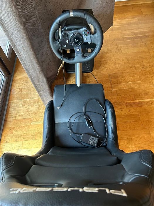 Scaun gamming+volan logitech