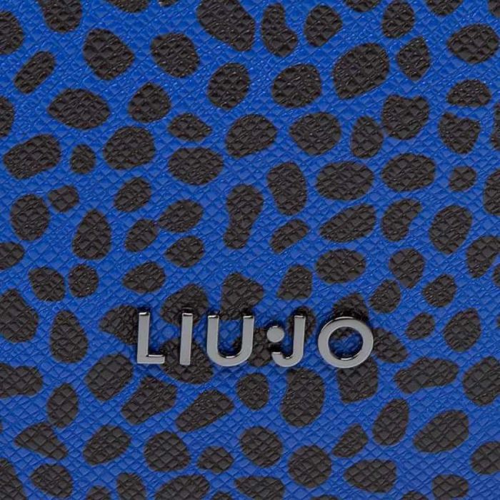 %ПРОМО% LIU JO – Чанта с животински мотиви в синьо 22x16x5 cм нова