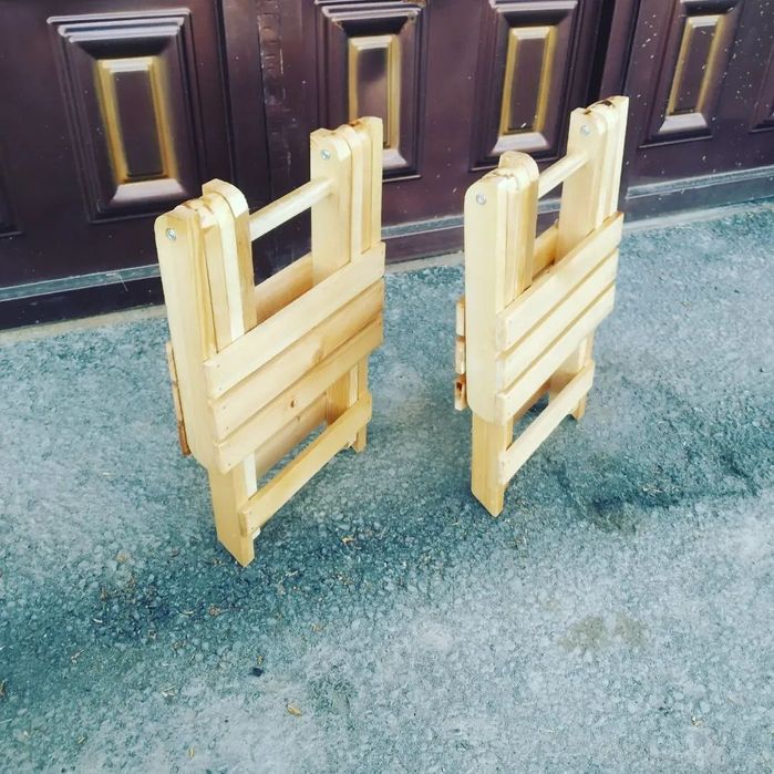 Sifatli yog'ochdan ishlangan ixcham bo'lib taxlanadigan taburetka