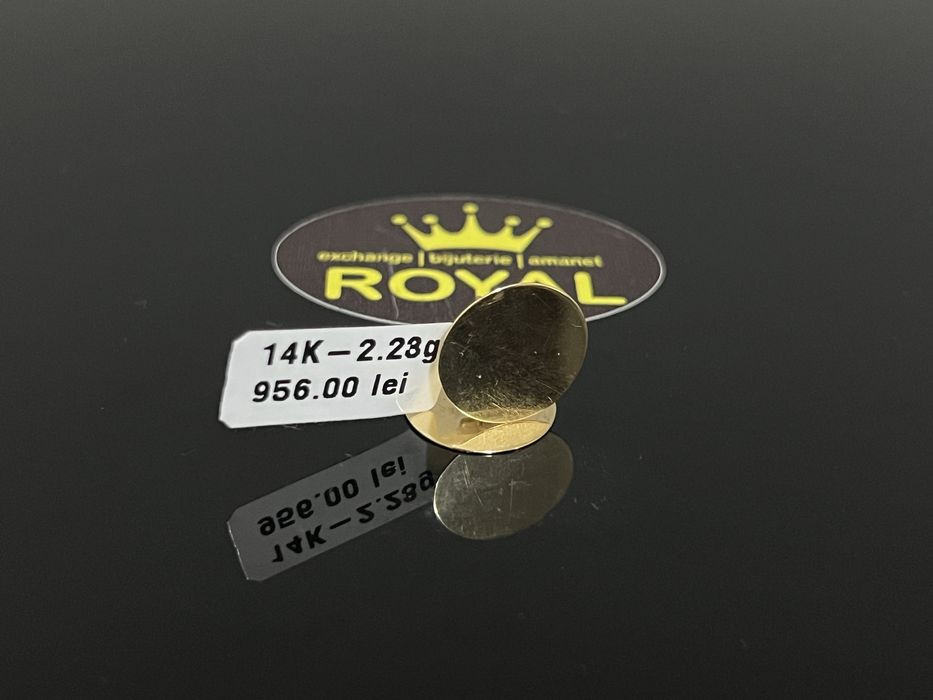 Bijuteria Royal CB : Cercei bănuț aur 14k 585   2,23 gr