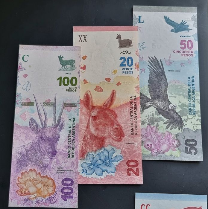 Аржентина.  20, 50 ,100 ,200,500 и 1000  песо.
2015 - 2024 година.
UNC