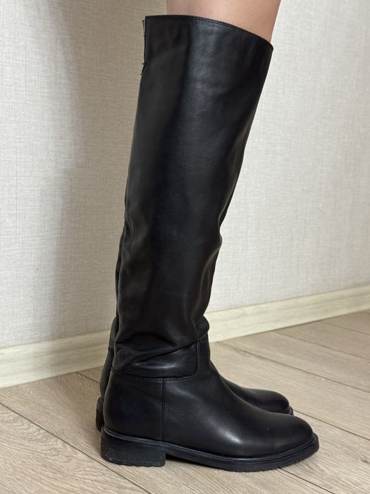 Сапоги женские кожанные