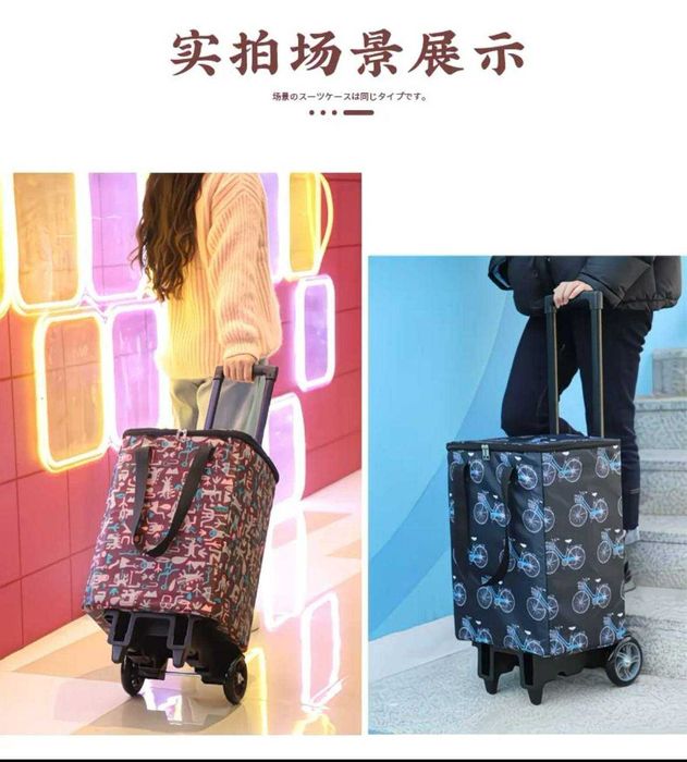 Bozorlik va sayohat uchun aravacha-sumka -Тележка для покупок и поездо