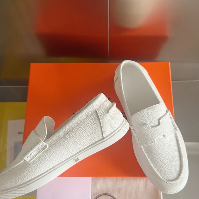 Mocasini Hermes White Originali ! Premium Luxury -Piele naturala 100% -Colectia noua