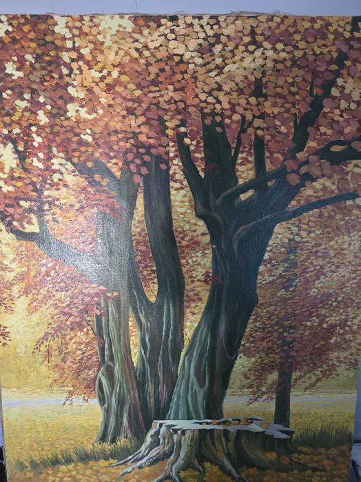 Картина, холст, масло, винтаж 2002 год, размер 80х60см