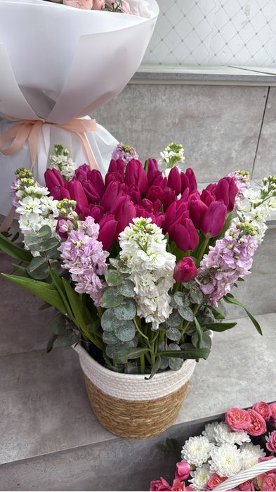 Тюльпаны оптом и в розницу от 350 тг