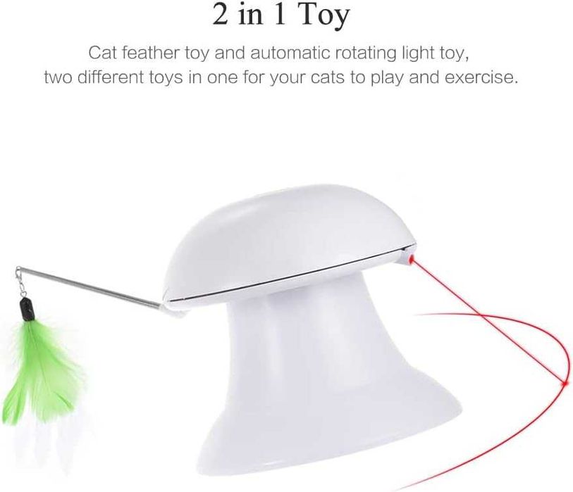 Котешка интерактивна играчка 2 в 1 акумулаторна