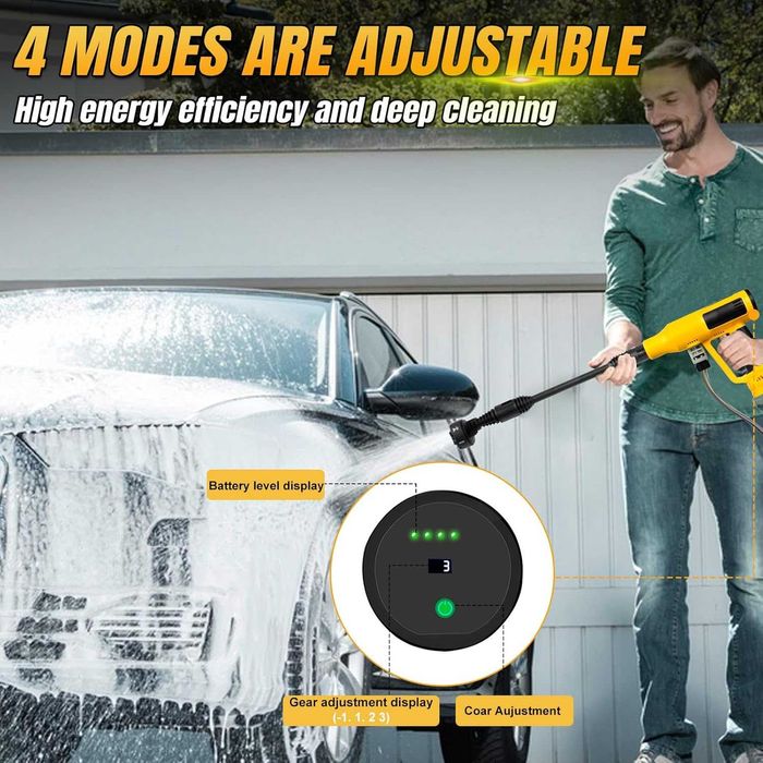 Pistol Spalare Presiune compatibil Dewalt 20V - 700 PSI - Duza 6-in-1