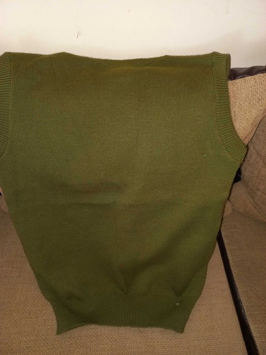 Vestă kaki MApN RSR din lână – mărime reală 44–46 (etichetă 48)