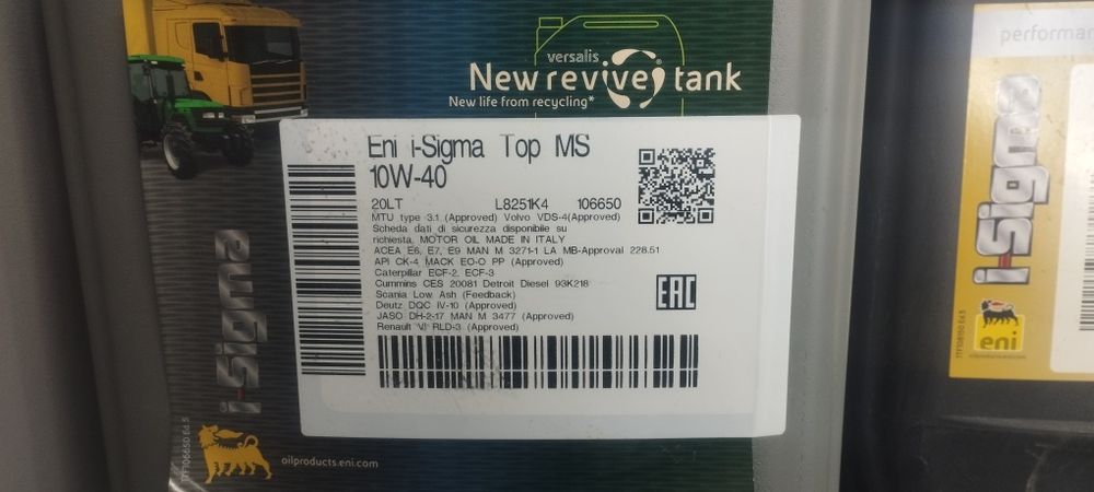 Дизельное моторное масло уровня Api CK-4, ACEA E9