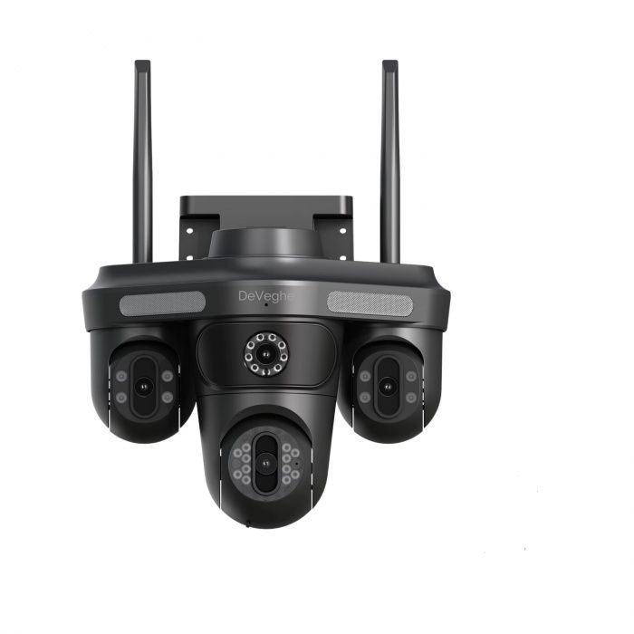 Camera  Supraveghere Exterior cu 4lentile PTZ, Wifi, Alarma, Wireless