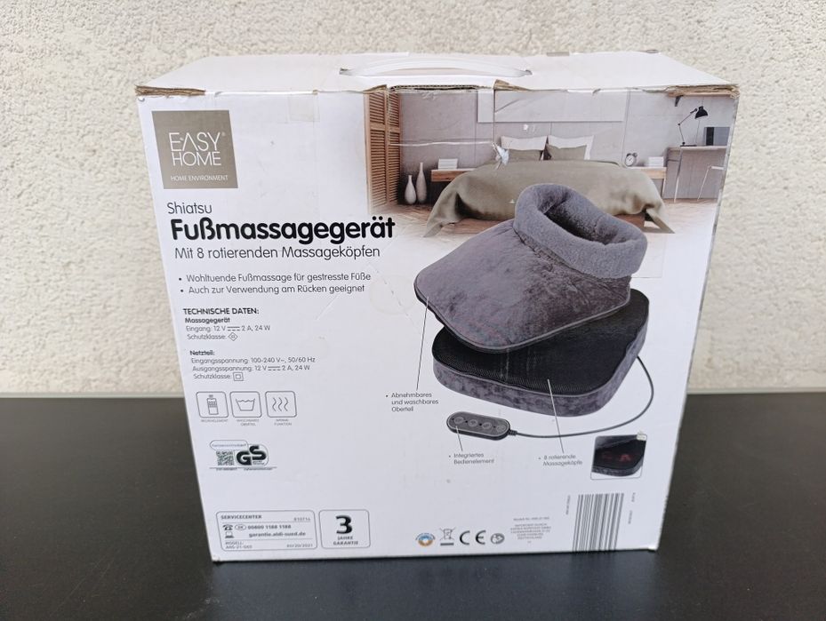 aparat masaj picioare reci obosite shiatsu incalzire husa detasabila
