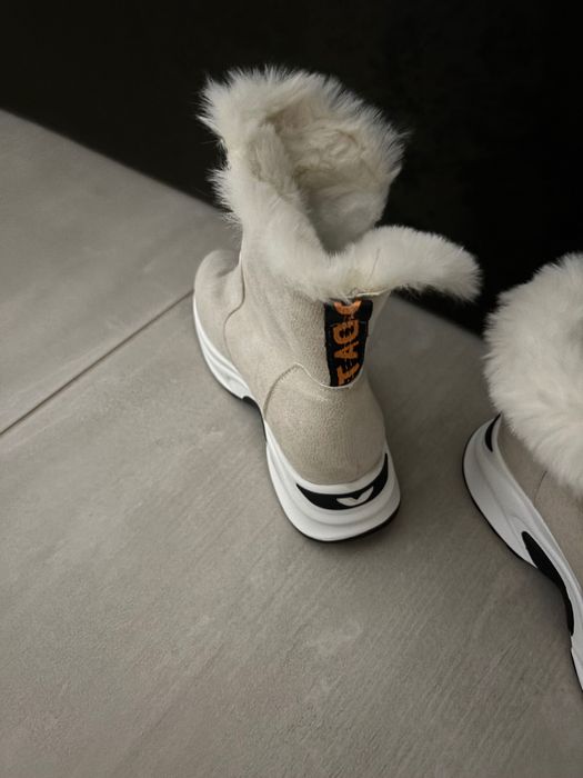 Боти естествена кожа с вътрешен пух