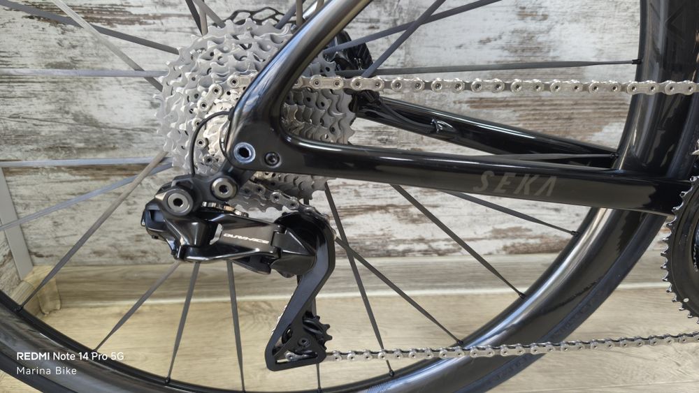Карбонов шосеен велосипед Seka Spear RDC Dura-Ace Di2 Powermeter Elitewheels | M