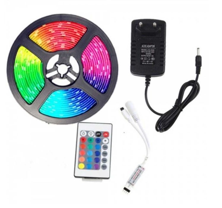 Kit banda led RGB 5050 pentru TV cu usb 5 m