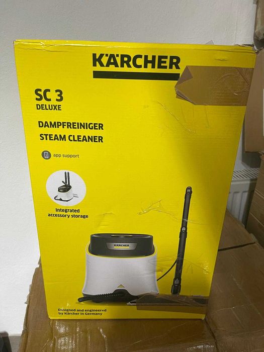 Aparat de curățat cu abur Kärcher SC 3 Deluxe, presiune 3,5 bari, 1900 W, 75 m²