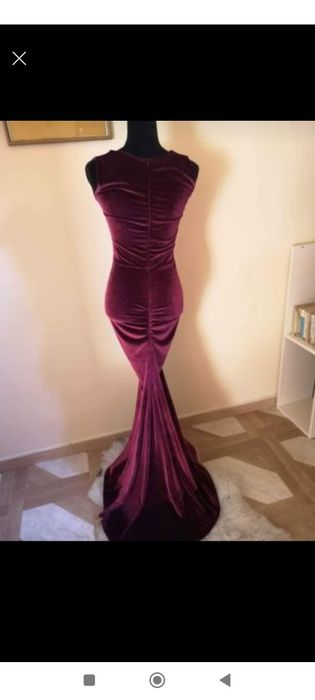 Rochie lunga de catifea