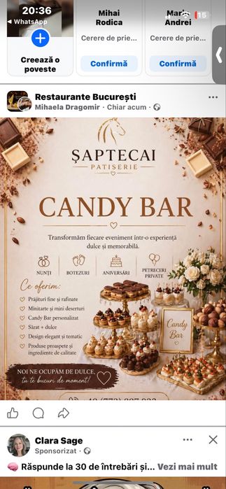 Candy Bar Elegant pentru Nunți, Botezuri și Evenimente | Șaptecai