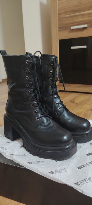 Дамски зимни кубинки от естествена кожа