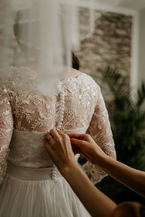 Rochie de mireasa Zenna + voal scurt