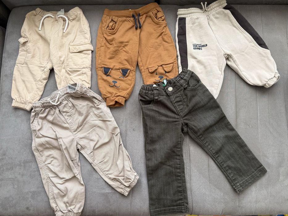 Детски унисекс панталони, размери 80/86, Zara, HM, Benetton