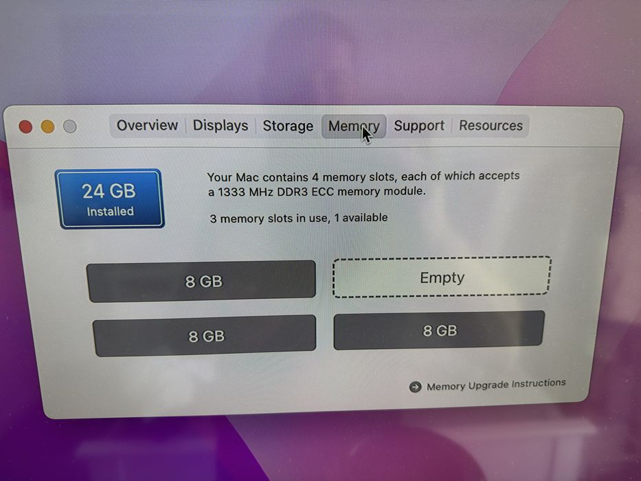 Mac Pro Late 2013 24gb ram 256ssd
