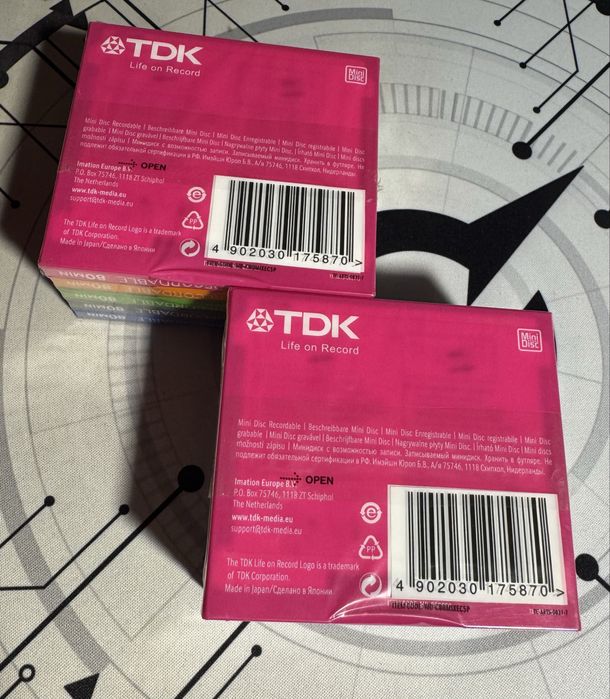 TDK MiniDisc 80 minute - 2x5 bucăți (10 discuri) - sigilate
