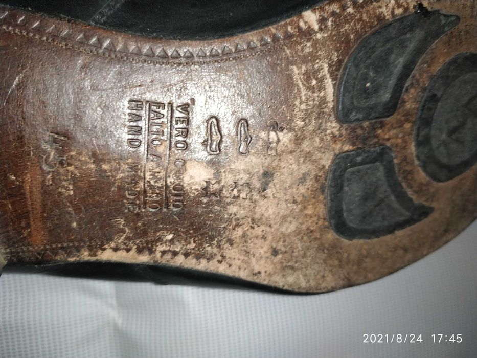 Туфли натуральная кожа, ручной работы - Италия. Большемерки 45-46.