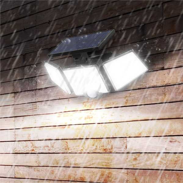 Соларни охранителни лампи Lepro, 1200LM слънчеви прожектори със сензор