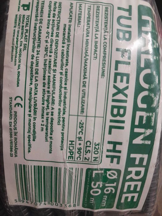 Tub flexibil, tip copex ( HF, 16mm, L-50m )