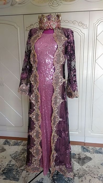 Ансамбль халат дасрумол калпок