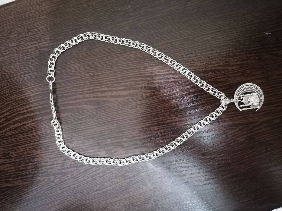 Цепочка серебряная и кулон серебро