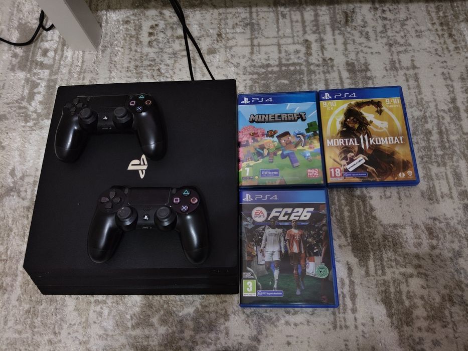 PlayStation 4 pro 1 tb, 2 геймпада