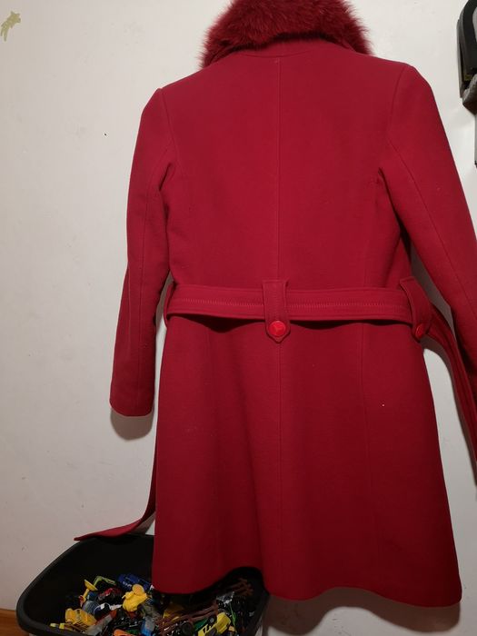 Palton rosu lana 80%