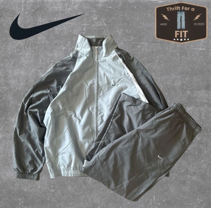 Trening bluza si pantaloni nike din anii 2000 gri alb L n jordan M XL