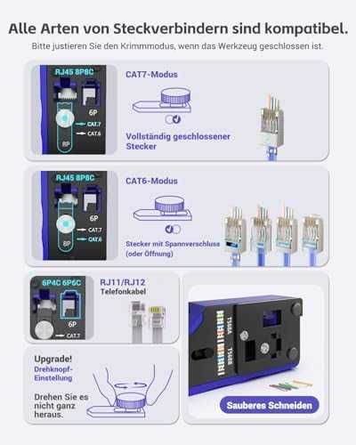VCELINK мрежов комплект RJ45 клещи + тестер