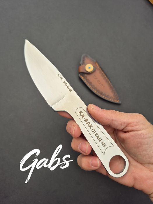 Нож KA BAR OLEAN NY ,фултанг с кожена  кания