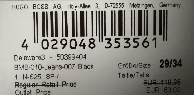 оригинални дънки BOSS размер 29/34