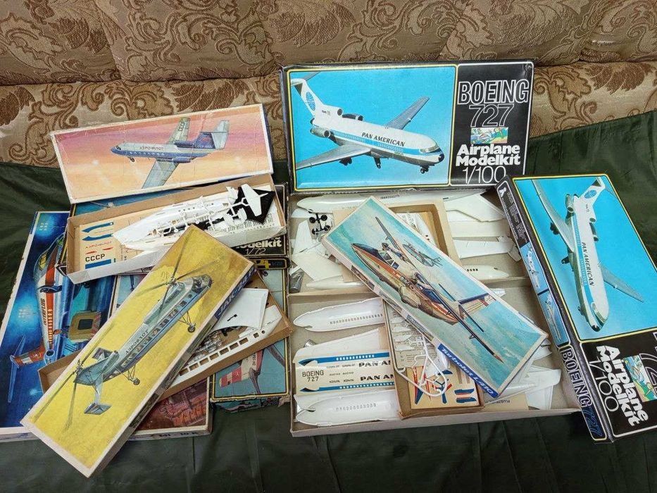 Сборные модели самолетов. 1:100.  ГДР. 1980-е.