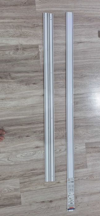 Sina dubla perdea si draperie, Gardinia, 2 canale prindere pe tavan, aluminiu, alb, 150 cm