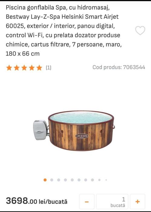 Vând piscină gonflabilă spa cu hidromasaj