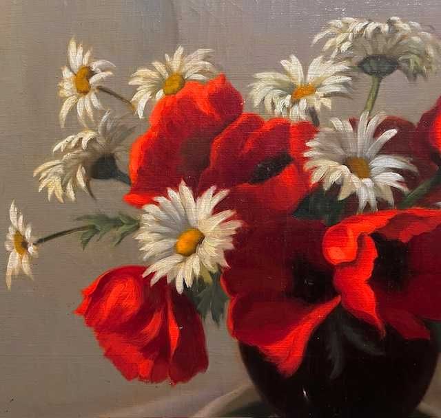 ”MACI” SUPERB! Tablou VECHI, Molnár Z János (1880-1960) ulei/pz 80x60+